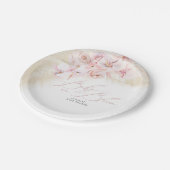 パンパスグラスベビーイン開花ベビーシャワー ペーパープレート (アングル)