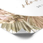 パンパスグラスベビーシャワーウェルカムサイン ポスター (角)