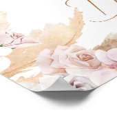 パンパスグラスベビーシャワーウェルカムサイン ポスター (角)