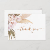 パンパスグラスベビーシャワーサンキューカード ノートカード (正面/裏面)