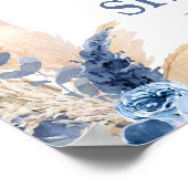 パンパスグラスベビーシャワーボーイウェルカムサイン ポスター (角)