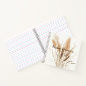 パンパスグラスベビーシャワーマッサージブック ノートブック (内部)