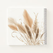 パンパスグラスベビーシャワーマッサージブック ノートブック (裏面)