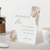 パンパスグラスベビーシャワーモモモザバーペデスタルサイン 台座サイン (インサイチュ)