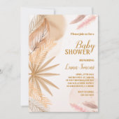 パンパスグラスベビーシャワー招待状 招待状 (正面)