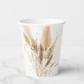 パンパスグラスベビーシャワー 紙コップ (正面)