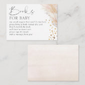 パンパスグラスベビー金ゴールドベビーシャワー用の本 エンクロージャーカード (正面/裏面)
