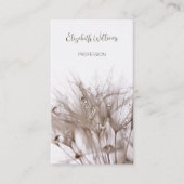 パンパスグラスベージュセピア写真 | QRコード 名刺 (正面)