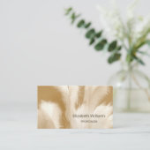 パンパスグラスベージュセピア写真 | QRコード 名刺 (スタンド正面)