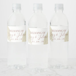 パンパスグラスベージュボヘミ結婚アン ペットボトルラベル