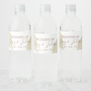 パンパスグラスベージュボヘミ結婚アン ペットボトルラベル