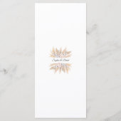 パンパスグラスホワイトオーキッドバラ結婚ズメニュー メニュー (裏面)