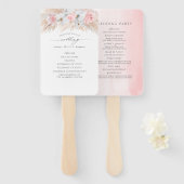 パンパスグラスホワイトオーランズエキゾチック結婚式 プログラム ハンドファン (正面&裏面)