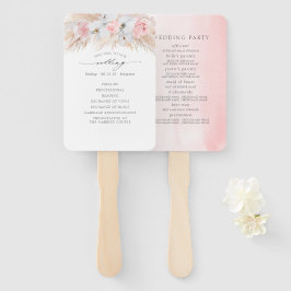パンパスグラスホワイトオーランズエキゾチック結婚式 プログラム ハンドファン