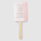 パンパスグラスホワイトオーランズエキゾチック結婚式 プログラム ハンドファン (裏面)