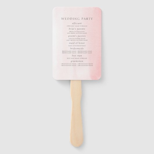 パンパスグラスホワイトオーランズエキゾチック結婚式 プログラム ハンドファン (裏面)