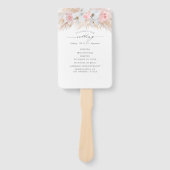 パンパスグラスホワイトオーランズエキゾチック結婚式 プログラム ハンドファン (正面)