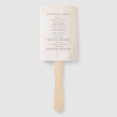 パンパスグラスホワイトオーランズエキゾチック結婚式 プログラム ハンドファン (裏面)