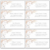 パンパスグラスホワイトゲストネーム住所 シール (正面)