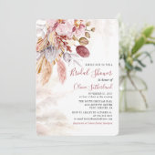 パンパスグラスボタニカルテラコッタブライダルシャワー 招待状 (スタンド正面)