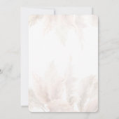 パンパスグラスボタニカルテラコッタブライダルシャワー 招待状 (裏面)