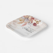 パンパスグラスボタニカルテラコッタベビーシャワー ペーパープレート (傾斜あり)