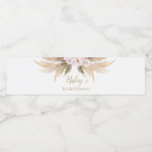 パンパスグラスボヘミアンウォーターブライダルシャワー ペットボトルラベル (シングルラベル)