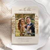 パンパスグラスボヘミアンエキゾチック写真保存日 セーブザデート