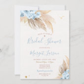パンパスグラスボヘミアンデザートブライダルシャワー 招待状 (正面)