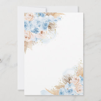 パンパスグラスボヘミアントロピカルデザートベビーシャワー 招待状