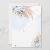 パンパスグラスボヘミアンバプティスボホ《キリスト教》洗礼式や命名式 招待状 (裏面)