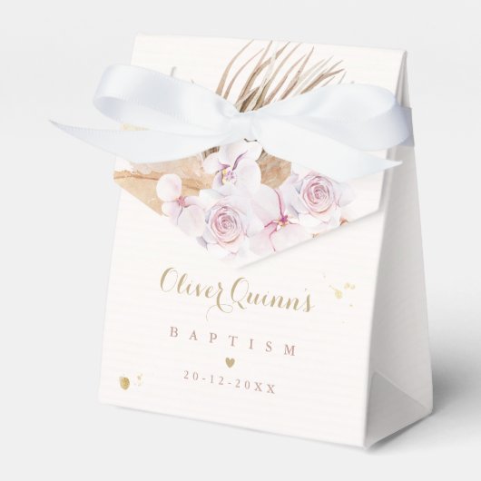 パンパスグラスボヘミアンバプテパーソナライズされたィス フェイバーボックス (正面サイド)