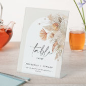 パンパスグラスボヘミアンフローラテーブル番号 台座サイン (インサイチュ)