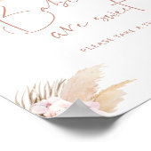 パンパスグラスボヘミアンベビーは甘い ポスター (角)