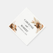 パンパスグラスボヘミアンボホ結婚ズ スタンダードカクテルナプキン (角)