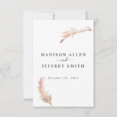 パンパスグラスボヘミ結婚アン 出欠カード (裏面)