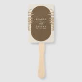 パンパスグラスボヘ自然ミアン結婚式 プログラム ハンドファン (正面)