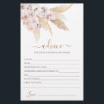 パンパスグラスボホアドバイスfor the Bride card<br><div class="desc">パンパスグラスボホシックアドバイスのための花嫁カード</div>