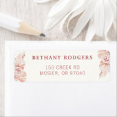 パンパスグラスボホエモダンベロープン差出人住所 ラベル (インサイチュ)