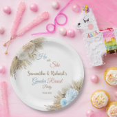 パンパスグラスボホエレガントジェンダーパーティー ペーパープレート (パーティー)