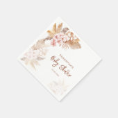 パンパスグラスボホガールベビーシャワー スタンダードカクテルナプキン (角)