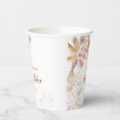 パンパスグラスボホガールベビーシャワー 紙コップ (左)