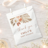 パンパスグラスボホサンキューデザートベビーシャワー フェイバーバッグ (クリップ留めされた状態)