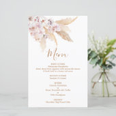 パンパスグラスボホシックのメニューカード (スタンド正面)