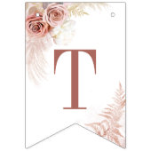 パンパスグラスボホシックテラコッタブライダルシャワー バンティングフラッグ (第1の旗)