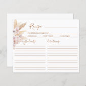 パンパスグラスボホシックレシピカード (正面/裏面)