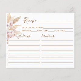 パンパスグラスボホシックレシピカード