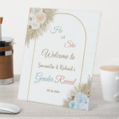 パンパスグラスボホジェンダー歓迎 台座サイン (インサイチュ)