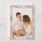 パンパスグラスボホダスティーバラ写真ブライダルシャワー 招待状 (裏面)