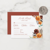 パンパスグラスボホテラコッタ秋素朴RSVP ノートカード (正面/裏面インサイチュ)